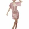 Smiffys Deluxe 20s Vintage Pink Flapper Costume -Smiffys Store 55080 6
