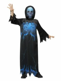 Smiffys Midnight Skeleton Reaper Costume