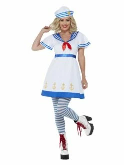 Smiffys High Seas Sailor Costume, White
