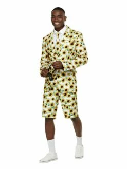 Smiffys Ray Of Sunshine Sunflower Stand Out Suit, Yellow