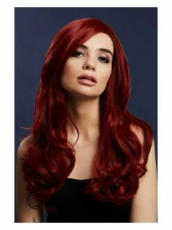 Smiffys Fever Khloe Wig, True Blend, Ruby Red