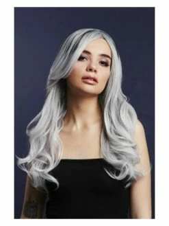 Smiffys Fever Khloe Wig, True Blend, Ice Silver