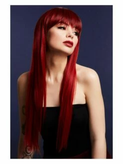 Smiffys Fever Jessica Wig, True Blend, Ruby Red