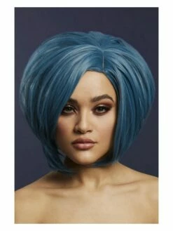 Smiffys Fever Savanna Wig, True Blend, Petrol Blue