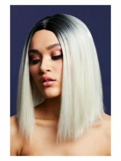 Smiffys Fever Kylie Wig, Two Toned Blend, Ice Blonde