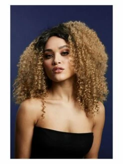Smiffys Fever Lizzo Wig, Caramel