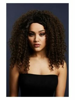 Smiffys Fever Lizzo Wig, Dark Brown