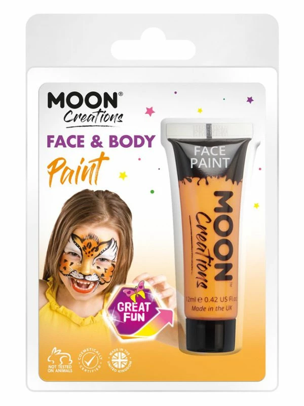 Smiffys Moon Creations Face & Body Paint, Orange 3 Smiffys Moon Creations Face & Body Paint, Orange