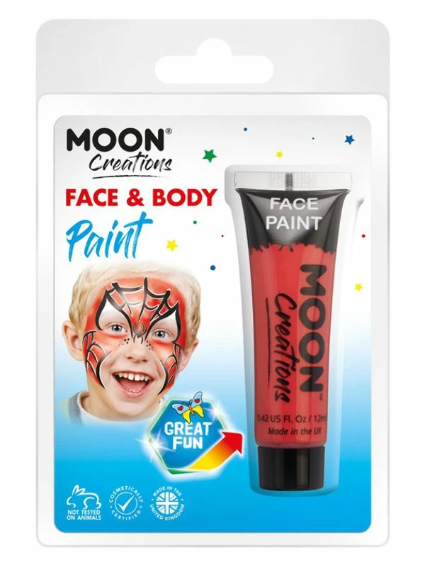 Smiffys Moon Creations Face & Body Paint, Red 3 Smiffys Moon Creations Face & Body Paint, Red