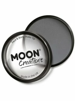 Smiffys Moon Creations Pro Face Paint Cake Pot, Dark Grey