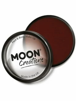 Smiffys Moon Creations Pro Face Paint Cake Pot, Dark Red