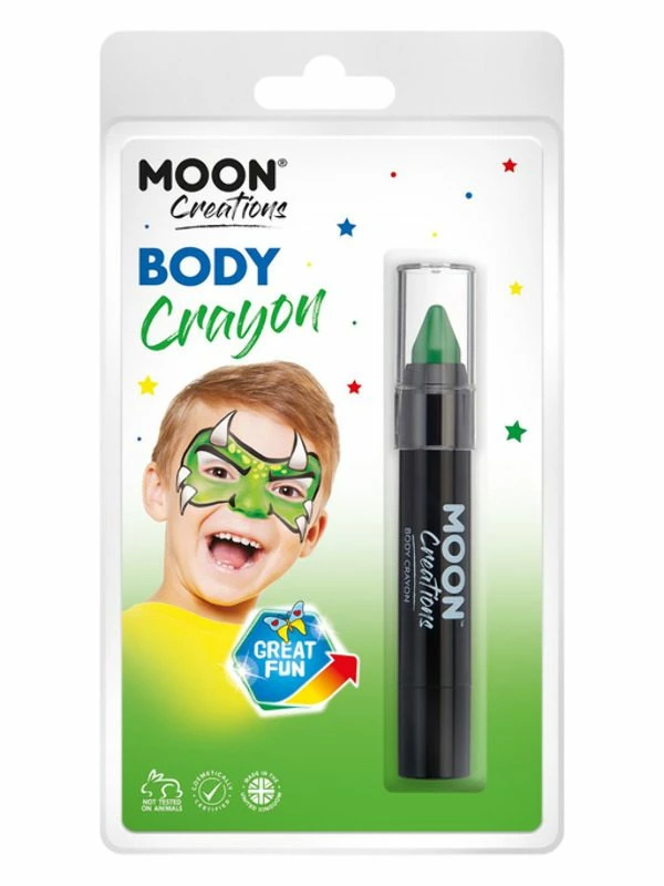 Smiffys Moon Creations Body Crayons, Green 3 Smiffys Moon Creations Body Crayons, Green