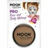Smiffys Moon Creations Pro Face Paint Cake Pot,Light Brown