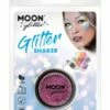 Smiffys Moon Glitter Holographic Glitter Shakers, Pink -Smiffys Store G00658 1