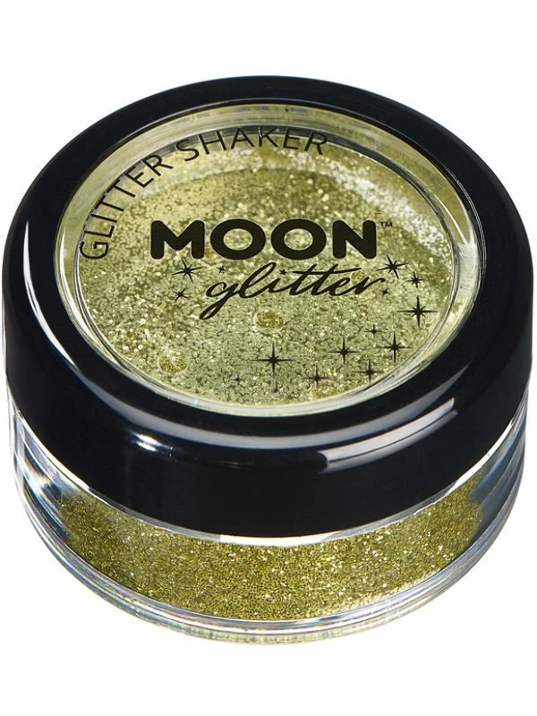 Smiffys Moon Glitter Classic Fine Glitter Shakers, Gold 3 Smiffys Moon Glitter Classic Fine Glitter Shakers, Gold