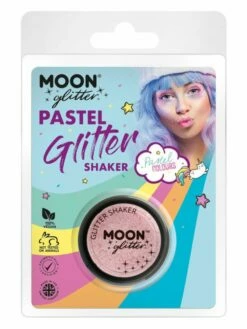 Smiffys Moon Glitter Pastel Glitter Shakers, Baby Pink