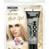 Smiffys Moon Glitter Holographic Glitter Hair Gel, Silver